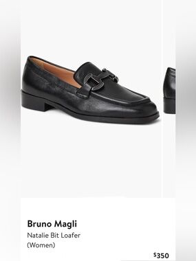 Bruno Magli Black Leather Horsebit Loafers